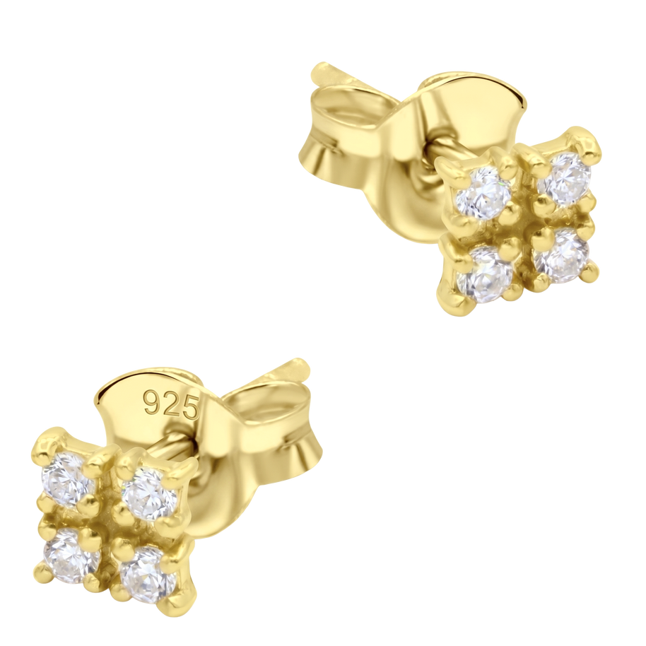 Quad Crystal Cluster Stud Earring STS-6896