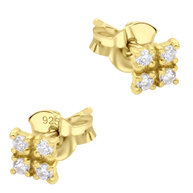 Quad Crystal Cluster Stud Earring STS-6896