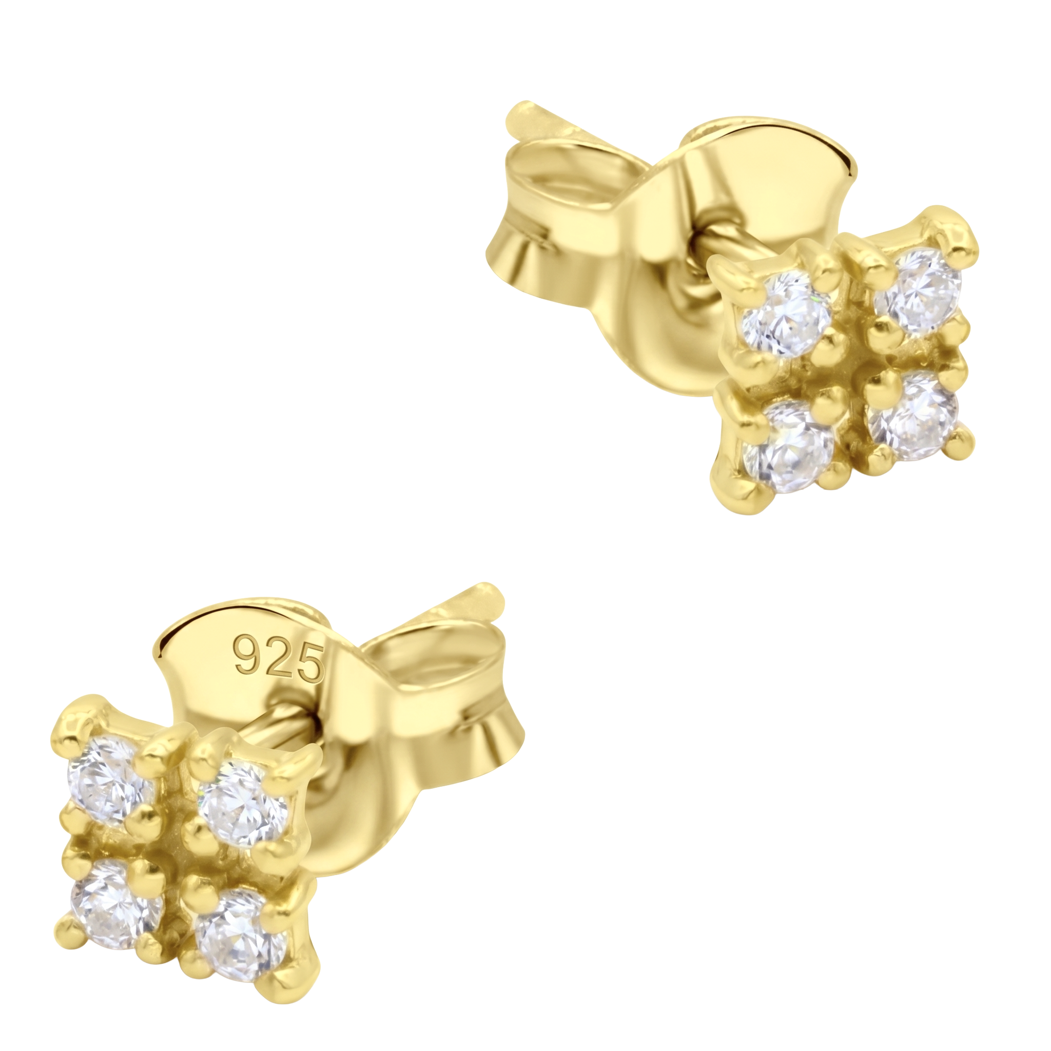 Quad Crystal Cluster Stud Earring STS-6896