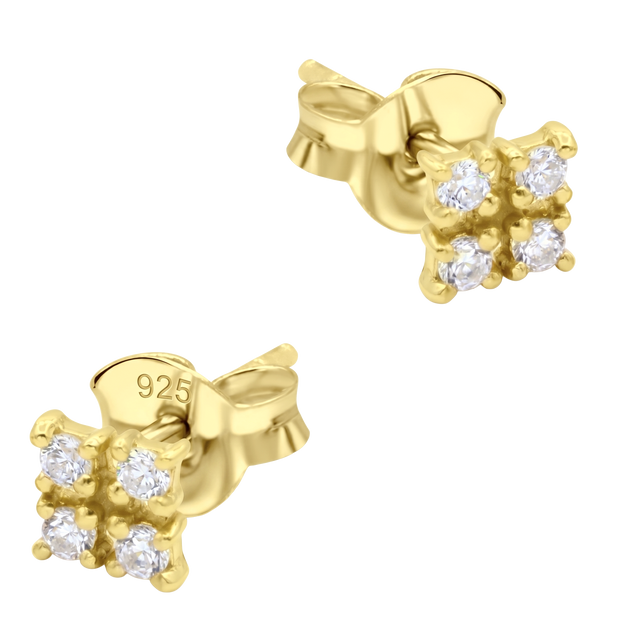 Quad Crystal Cluster Stud Earring STS-6896