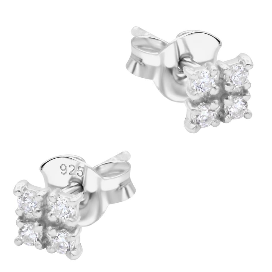 Quad Crystal Cluster Stud Earring STS-6896
