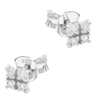 Quad Crystal Cluster Stud Earring STS-6896