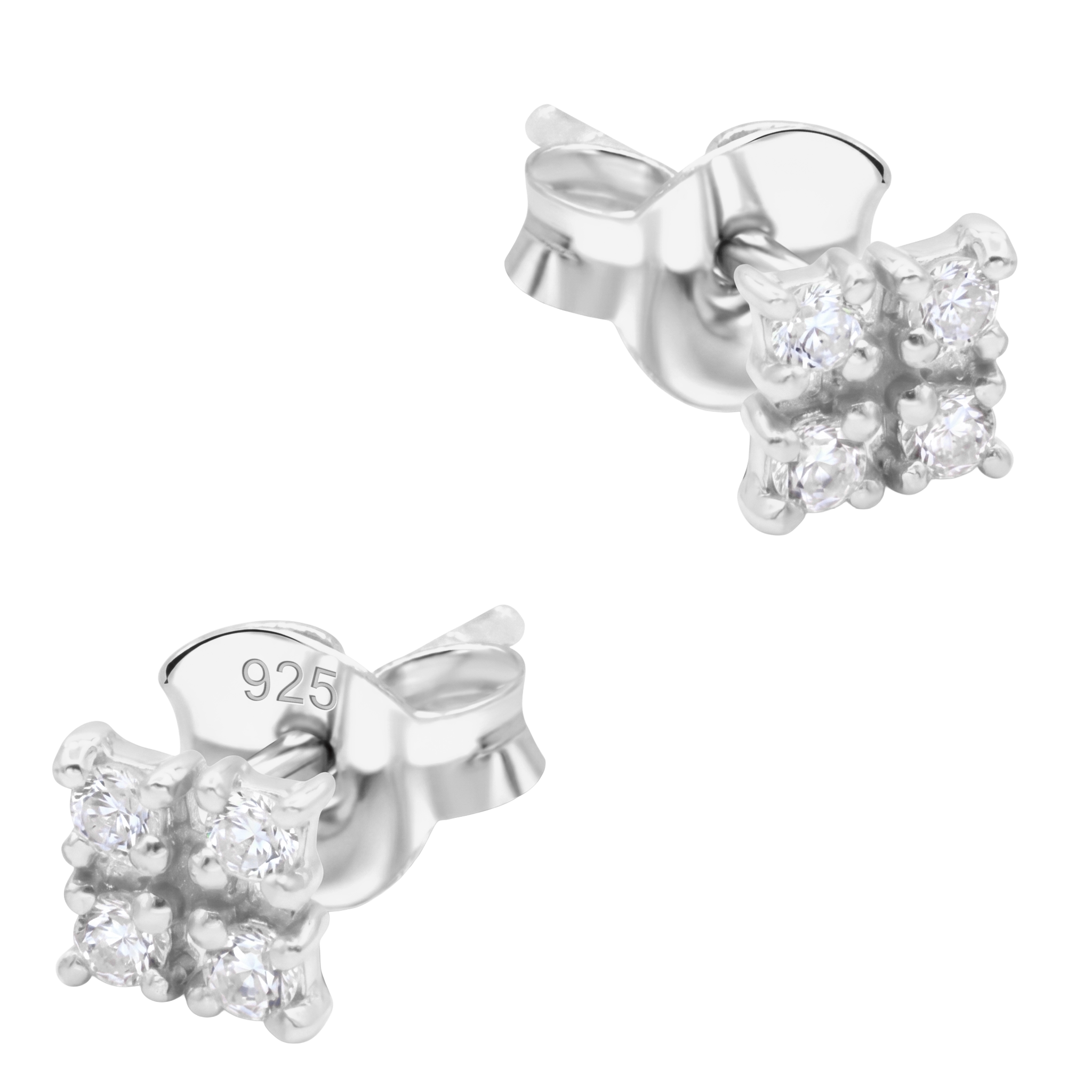 Quad Crystal Cluster Stud Earring STS-6896