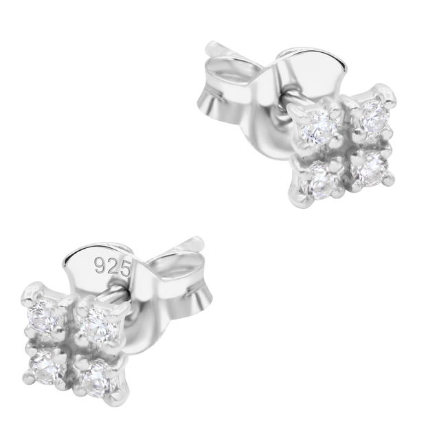 Quad Crystal Cluster Stud Earring STS-6896