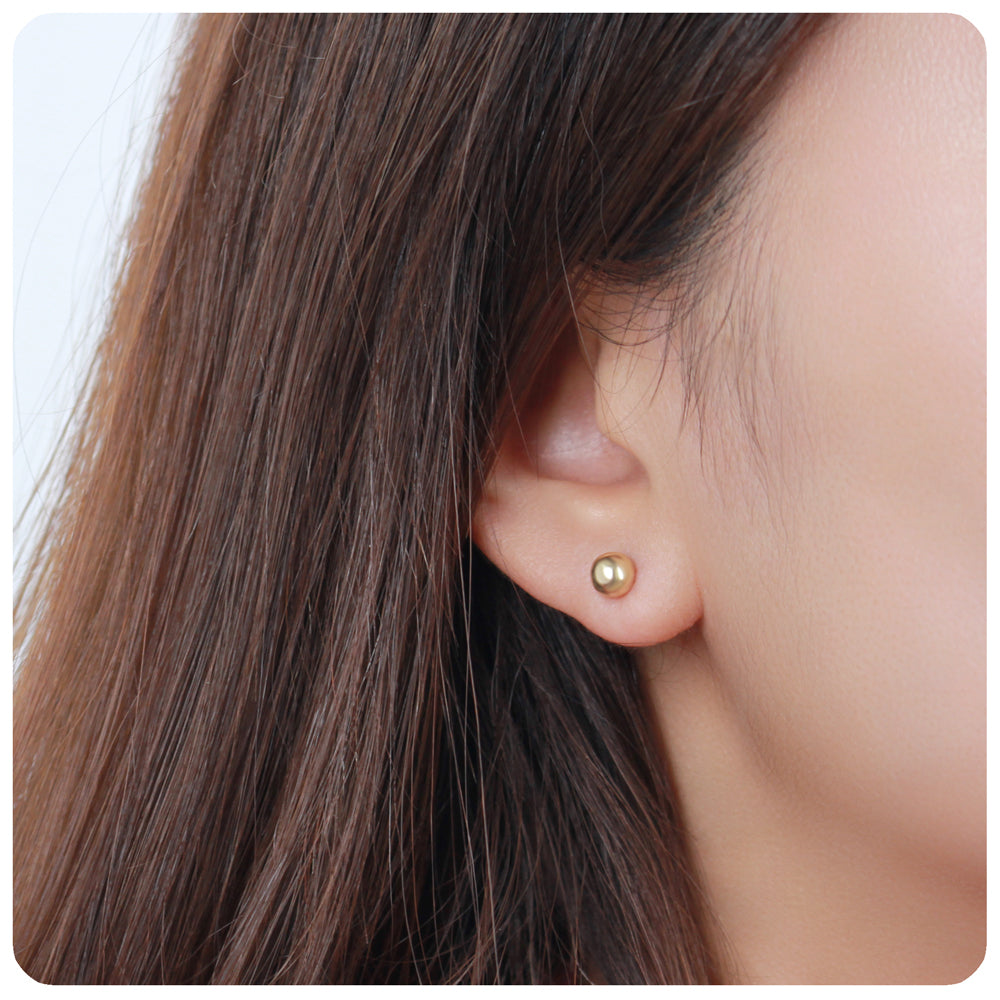 Ball Shaped Stud Earrings STS-70
