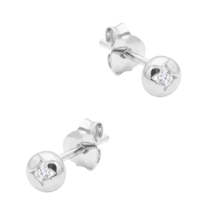 Round Bezel Stud Earring STS-7075