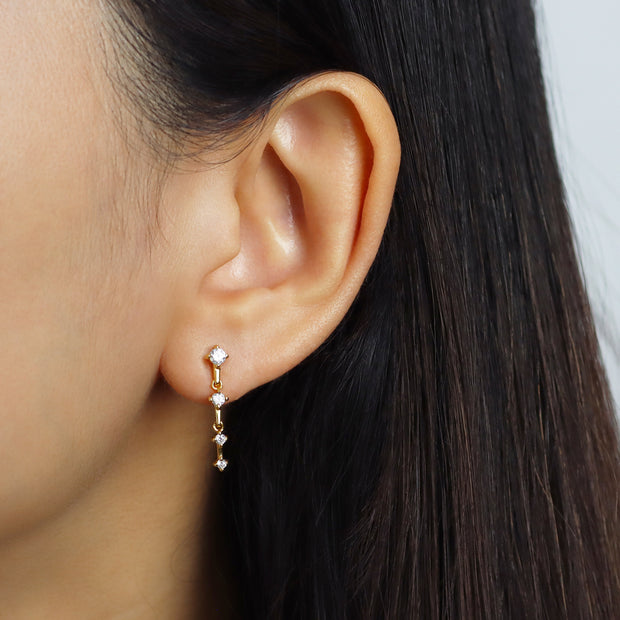 Cascading Crystal Drop Earring STS-7095
