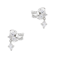Mixed-Cut Crystal Drop Stud Earring STS-7180