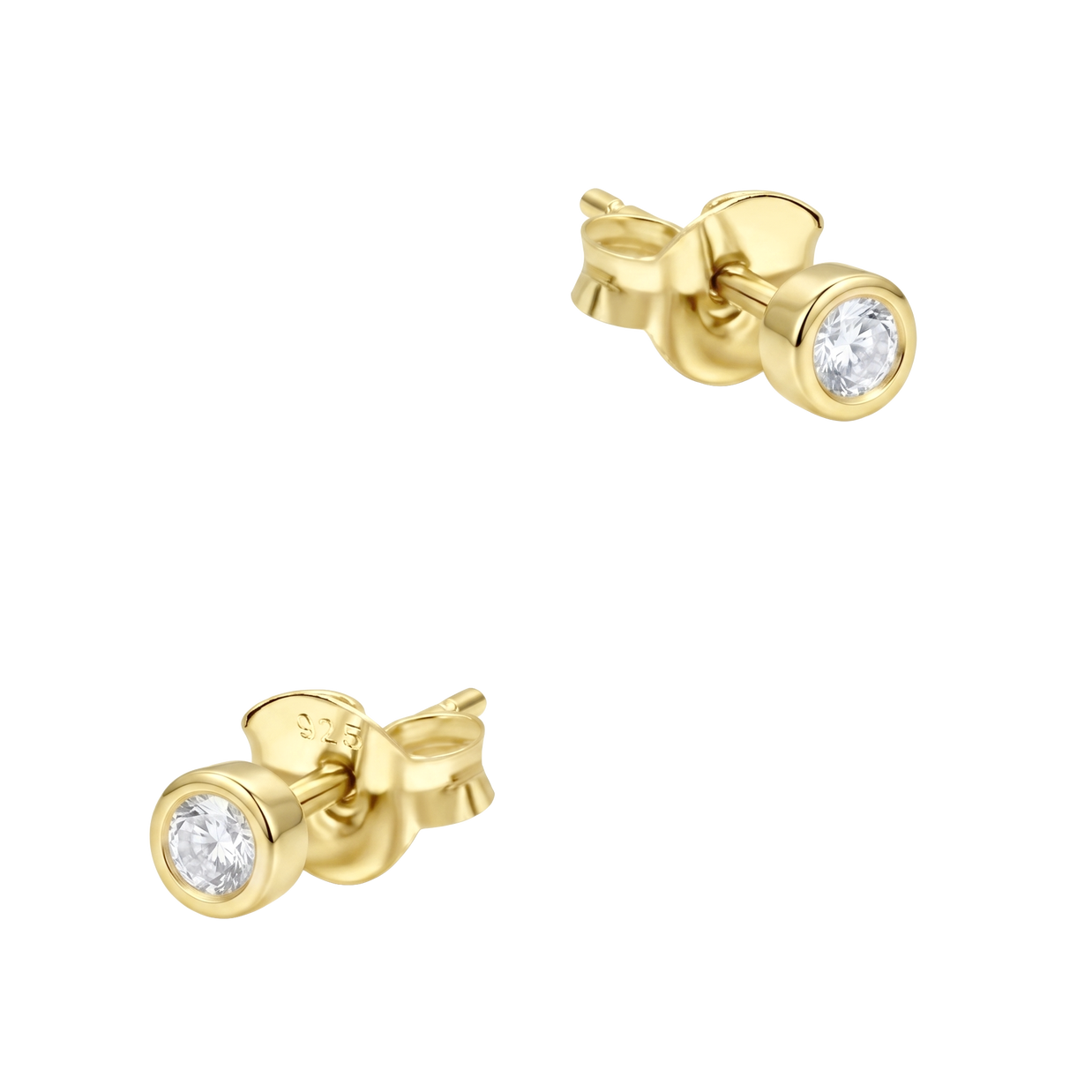 CZ Bezel Stud Earring STS-7190