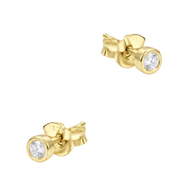 CZ Bezel Stud Earring STS-7190