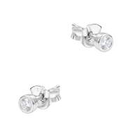 CZ Bezel Stud Earring STS-7190