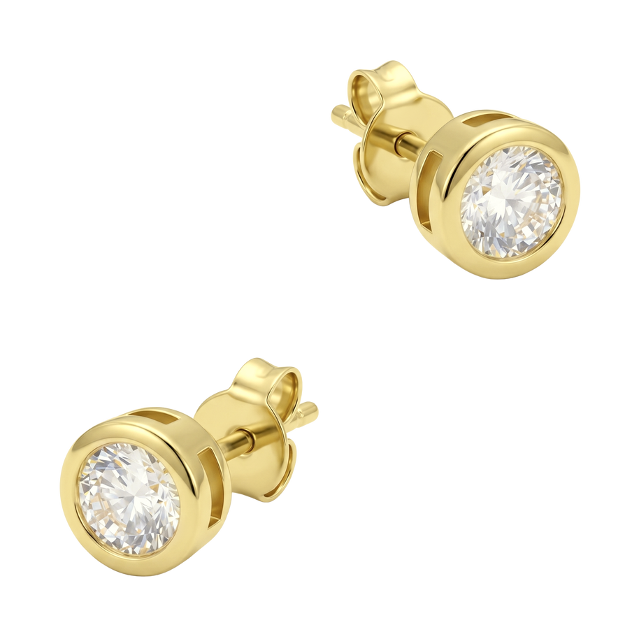 4mm CZ Bezel Stud Earring STS-7192