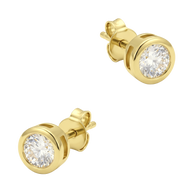 4mm CZ Bezel Stud Earring STS-7192