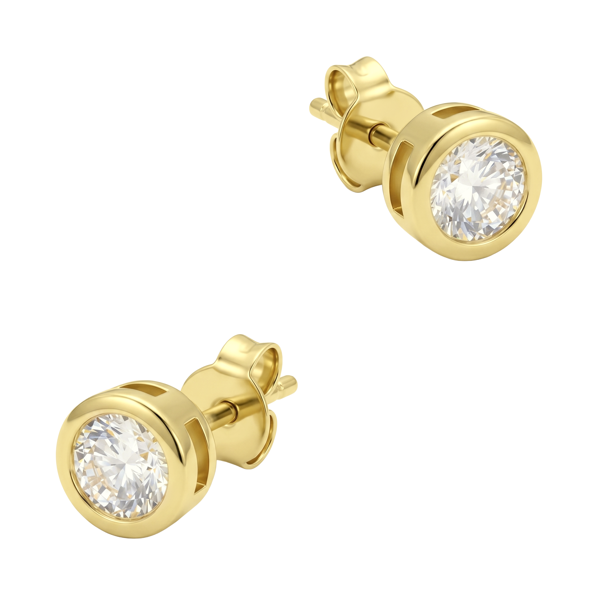 4mm CZ Bezel Stud Earring STS-7192
