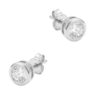 4mm CZ Bezel Stud Earring STS-7192