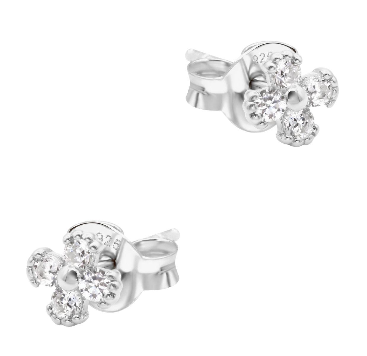 CZ Clover Cluster Stud Earring STS-7210