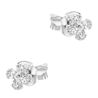 CZ Clover Cluster Stud Earring STS-7210