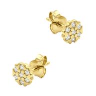 CZ Flower Cluster Stud Earring STS-7211