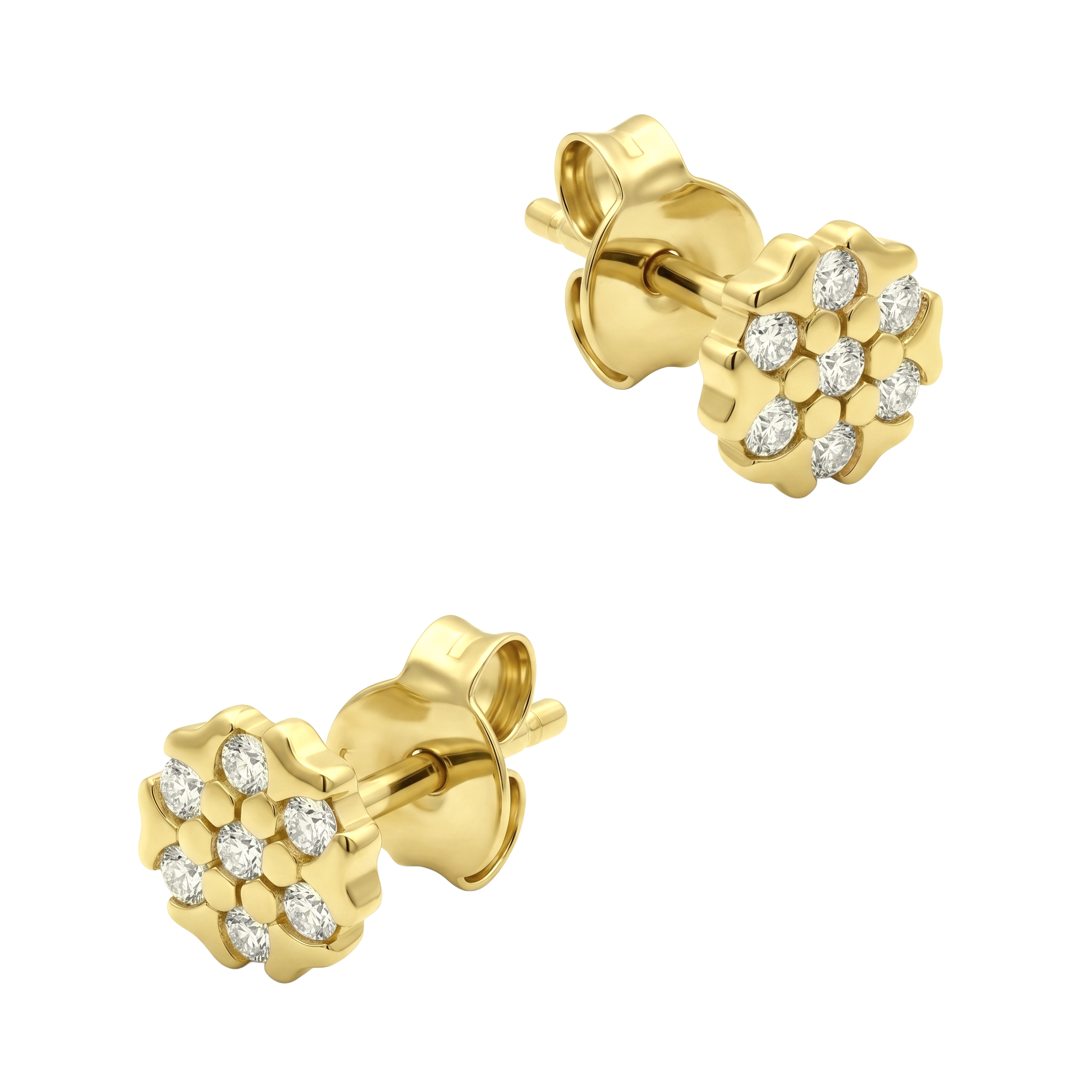 CZ Flower Cluster Stud Earring STS-7211