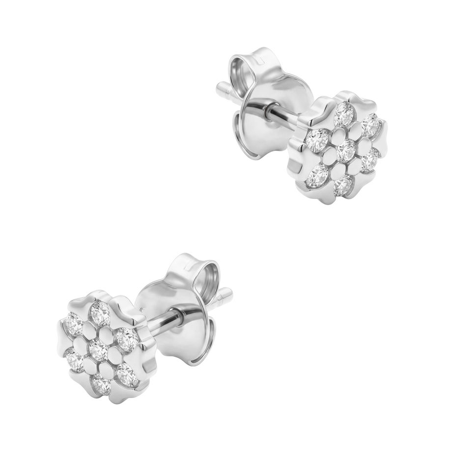 CZ Flower Cluster Stud Earring STS-7211