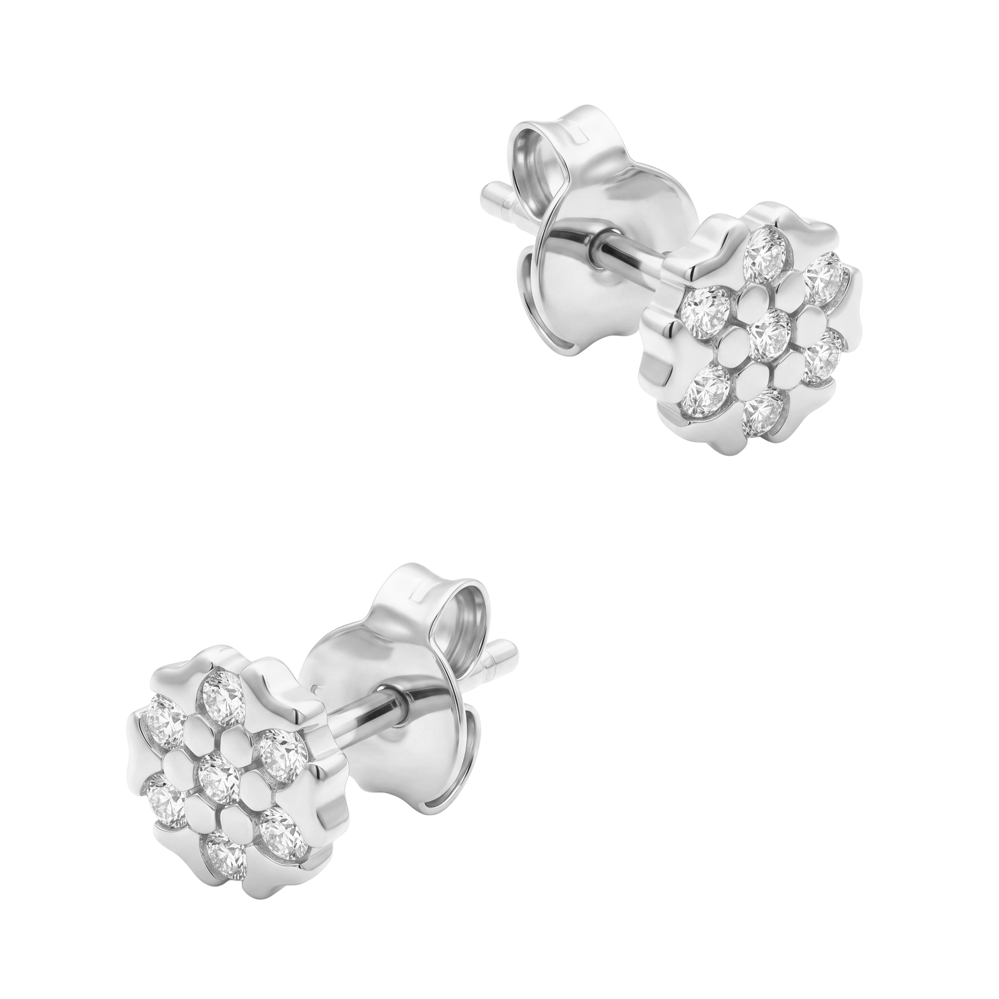 CZ Flower Cluster Stud Earring STS-7211