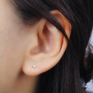 Solitaire Crystal Stud Earring STS-7229