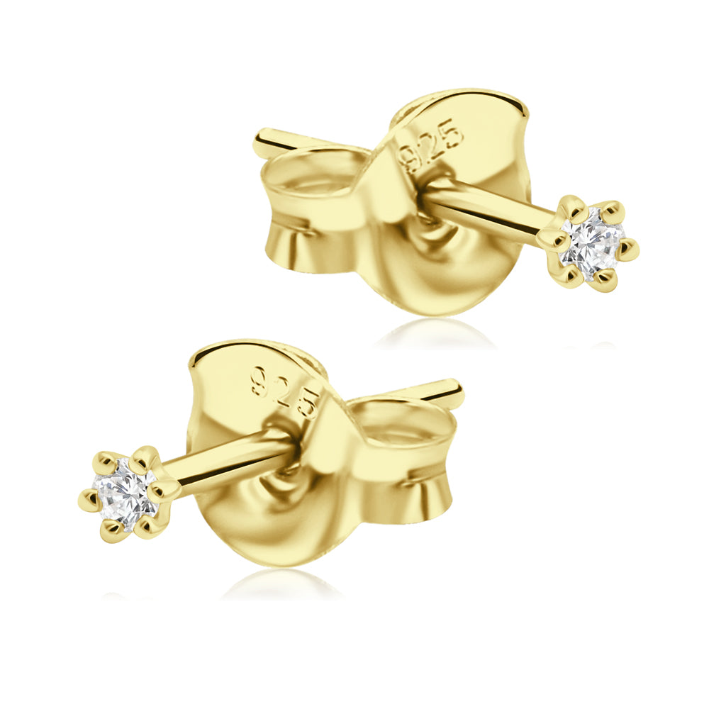 Six-Prong Solitaire Crystal Stud Earring STS-7230