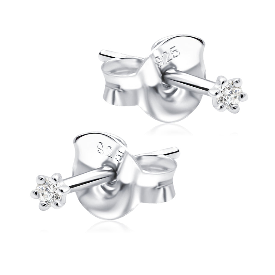 Six-Prong Solitaire Crystal Stud Earring STS-7230