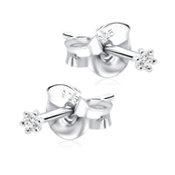 Six-Prong Solitaire Crystal Stud Earring STS-7230