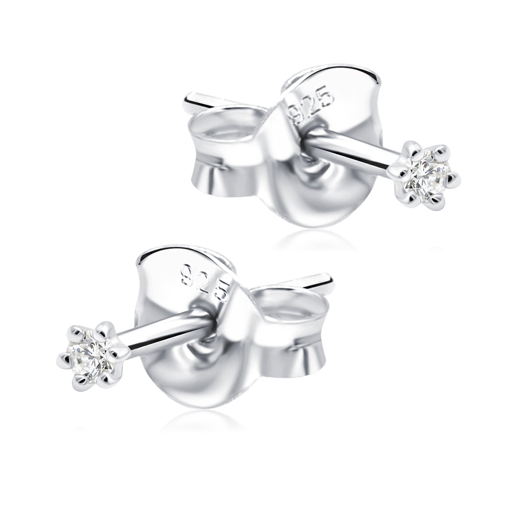 Six-Prong Solitaire Crystal Stud Earring STS-7230