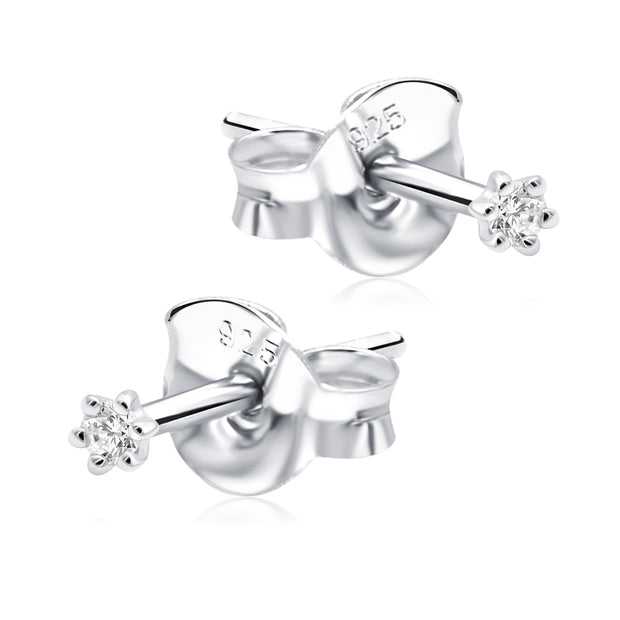 Six-Prong Solitaire Crystal Stud Earring STS-7230