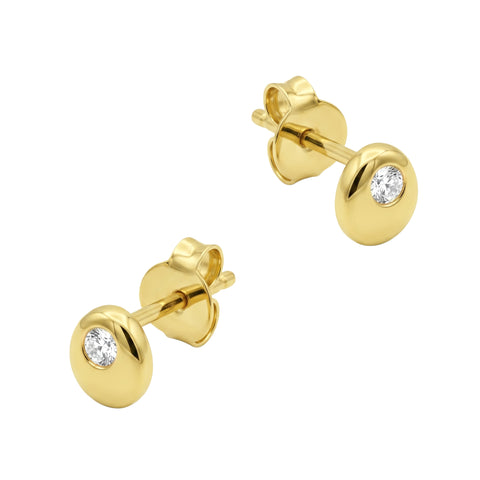 Classic Bezel Stud Earring STS-7246