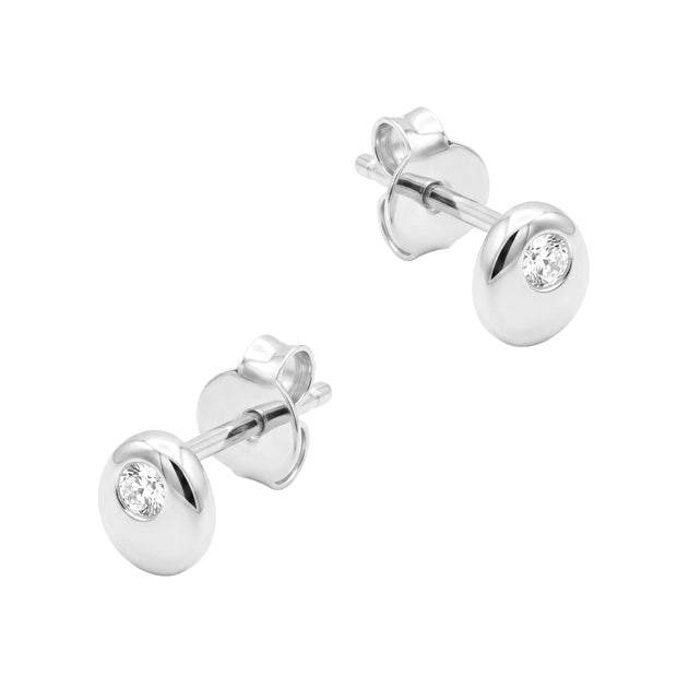 Classic Bezel Stud Earring STS-7246