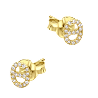 Pave Anchor Link Stud Earring STS-7248