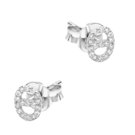 Pave Anchor Link Stud Earring STS-7248