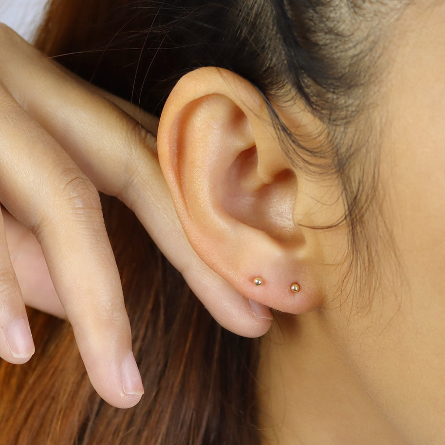 Minimal Sphere Stud Earring STS-7267