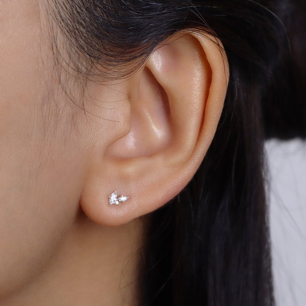 Marquise CZ Butterfly Stud Earring STS-7272