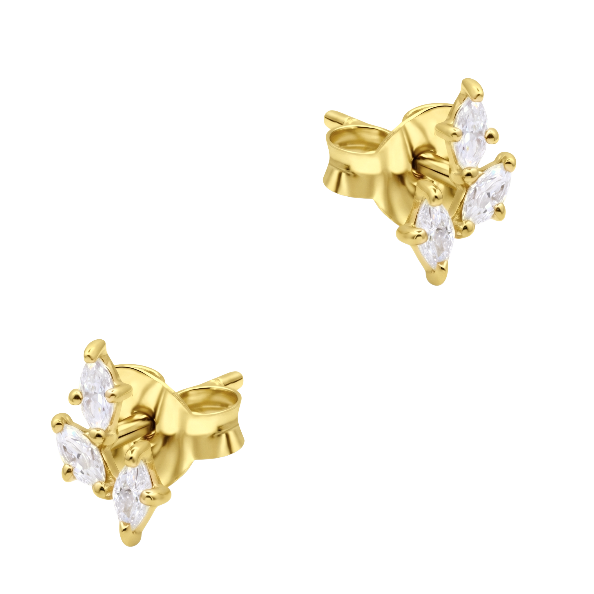 Triple Marquise CZ Cluster Stud Earring STS-7273