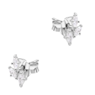 Triple Marquise CZ Cluster Stud Earring STS-7273