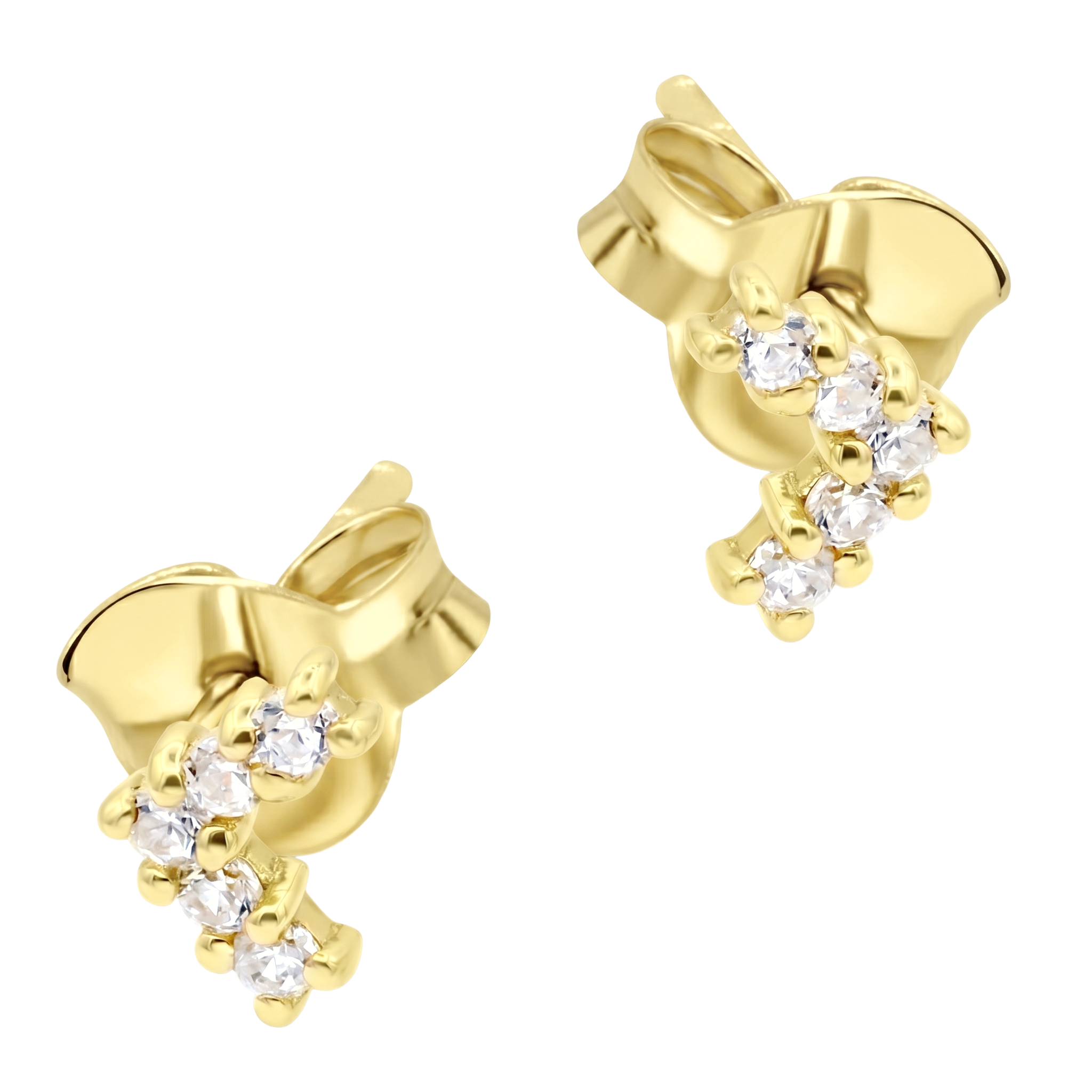 CZ Cluster Bow Stud Earring STS-7276