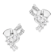 CZ Cluster Bow Stud Earring STS-7276