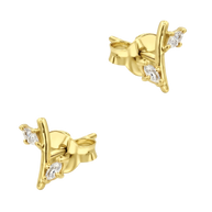 Dual Marquise Bar Stud Earring STS-7277
