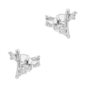 Dual Marquise Bar Stud Earring STS-7277