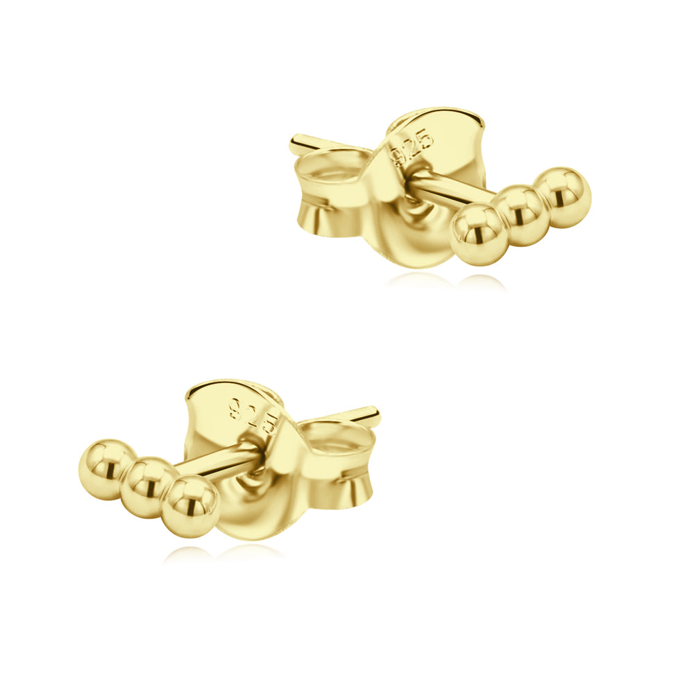 Triple Ball Bar Stud Earring STS-7286