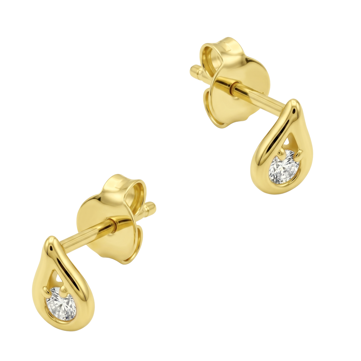 Teardrop CZ Stud Earring STS-7287