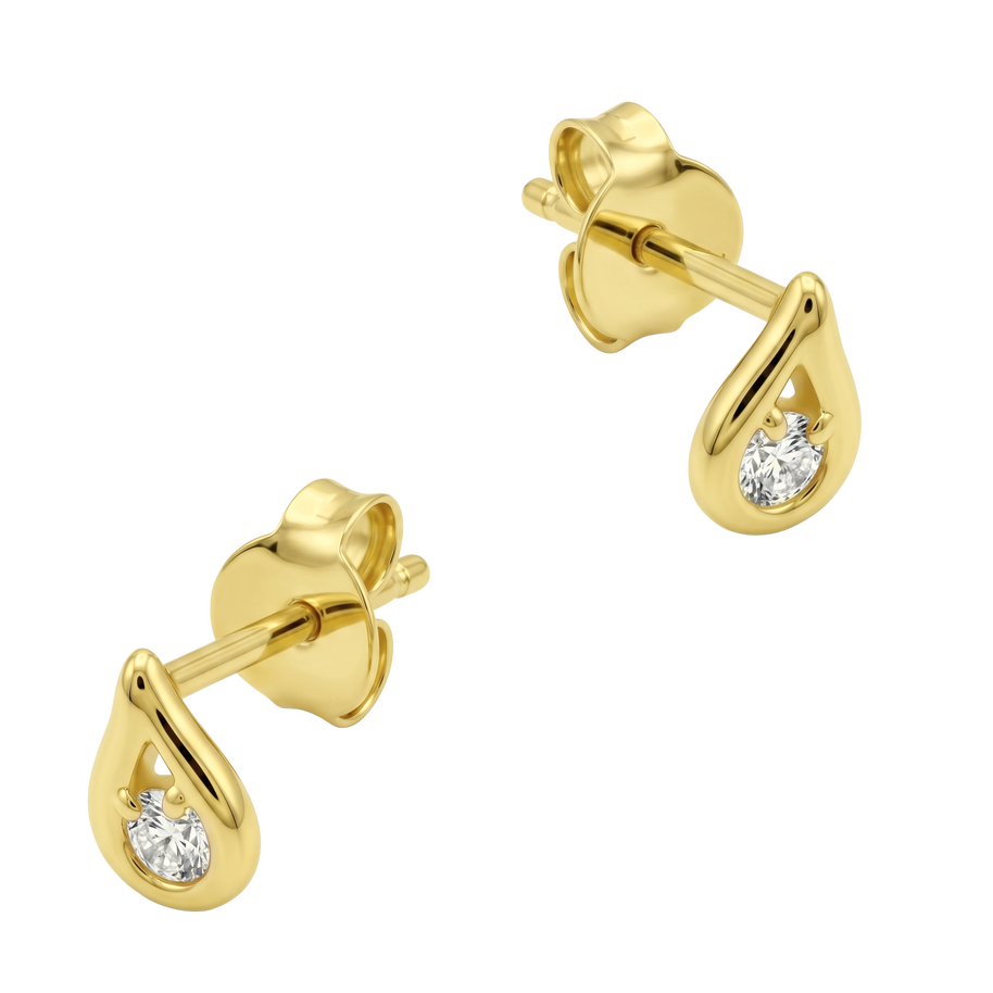Teardrop CZ Stud Earring STS-7287