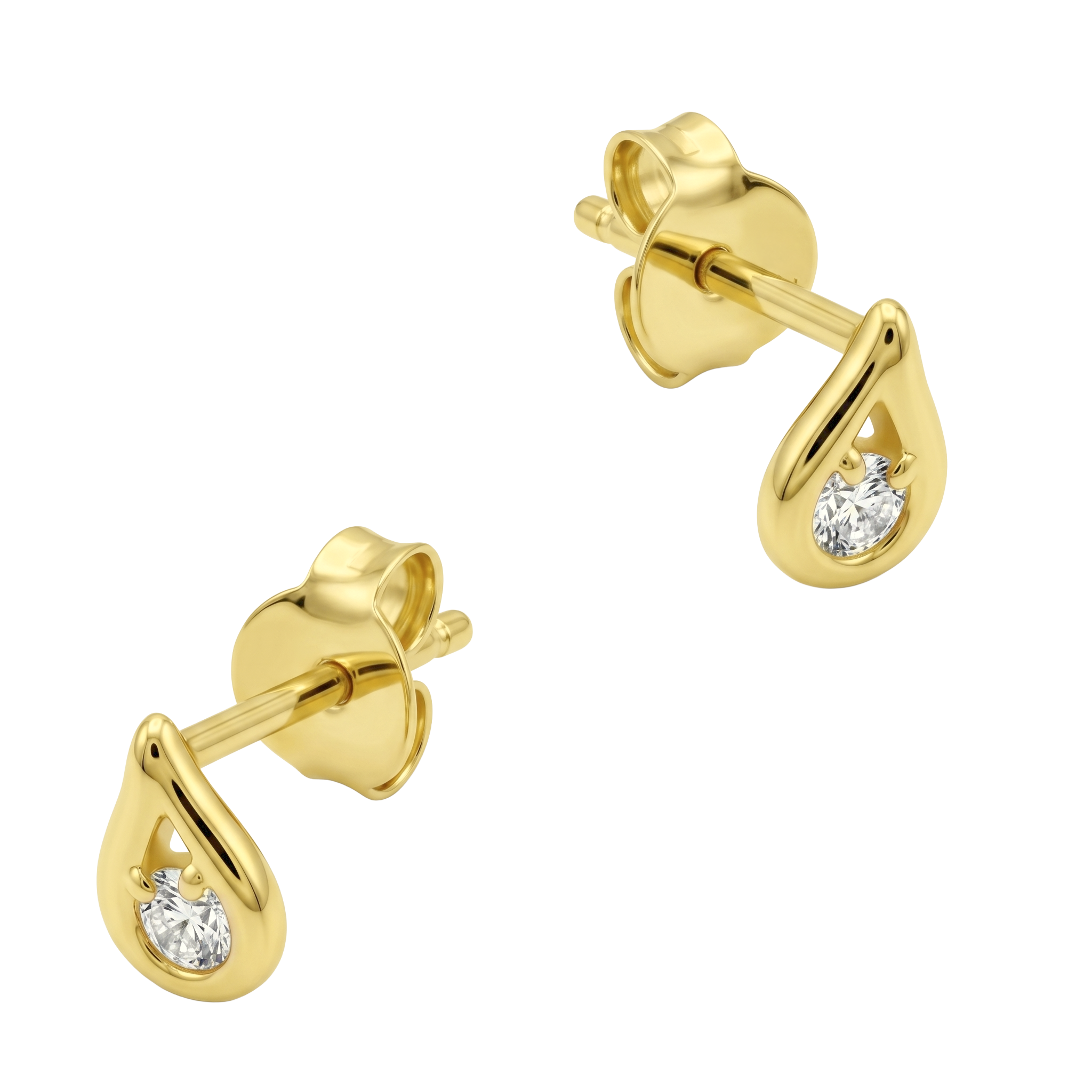 Teardrop CZ Stud Earring STS-7287