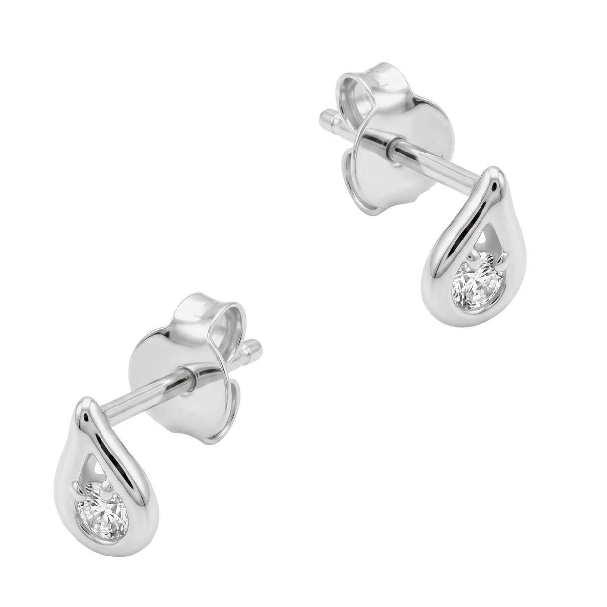 Teardrop CZ Stud Earring STS-7287