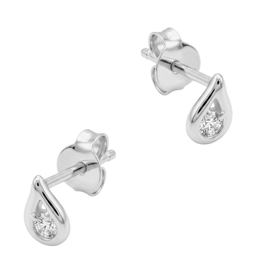 Teardrop CZ Stud Earring STS-7287