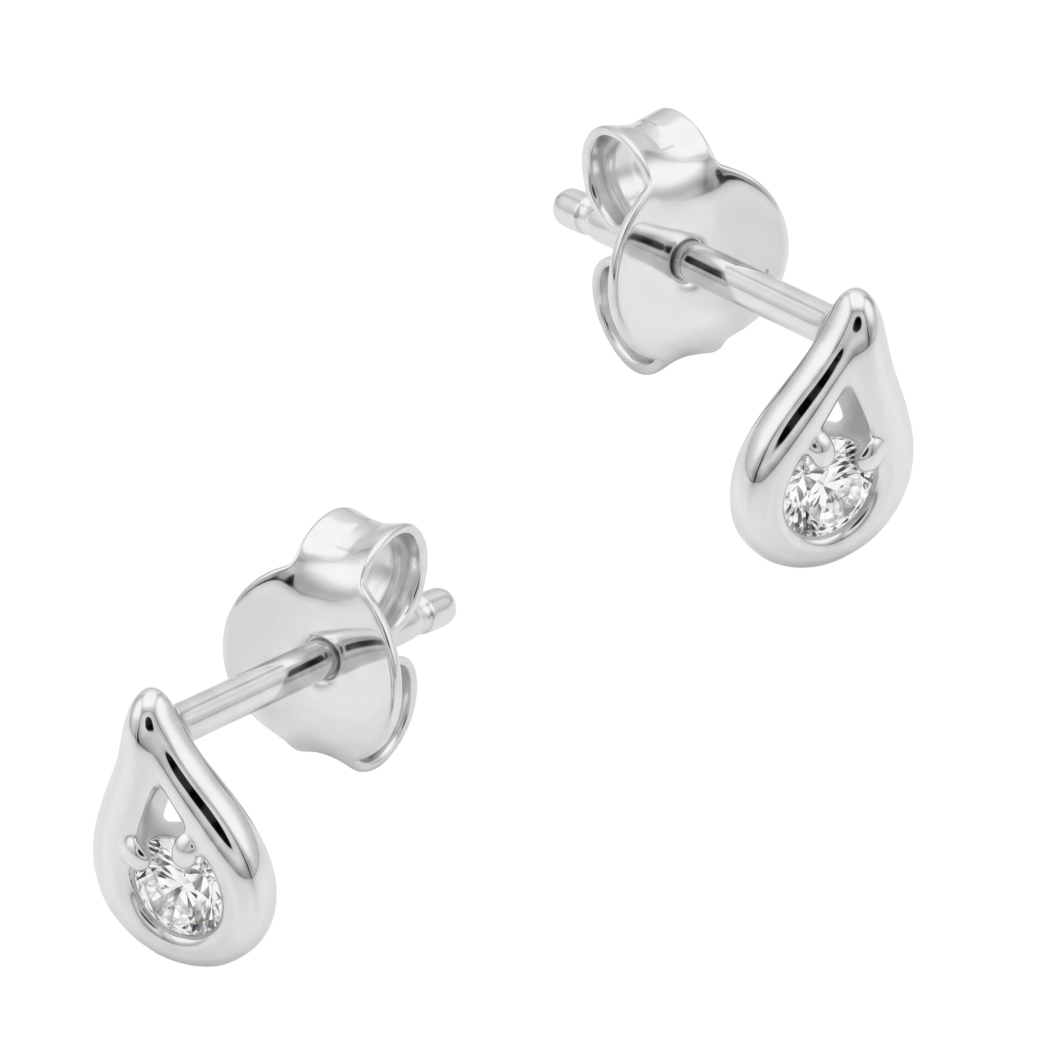 Teardrop CZ Stud Earring STS-7287
